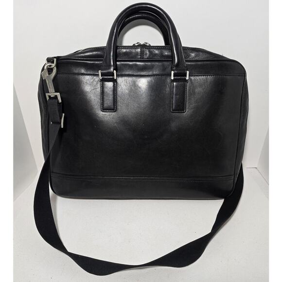 JACK SPADE FILE Laptop Bag Black Fulton Leather Briefcase MSRP $468 - Picture 2 of 16